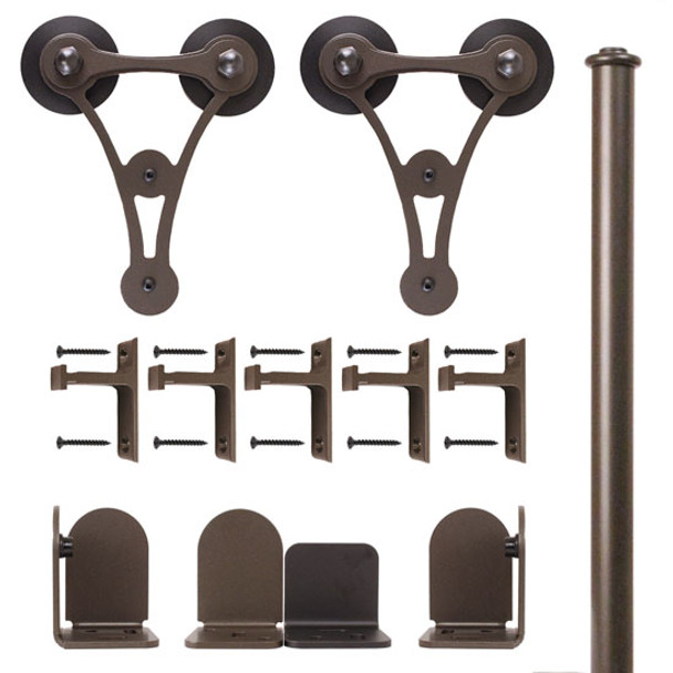 V-8 8-Ft. Rolling Door Hardware Long Bracket Kit, Oil Rubbed Bronze