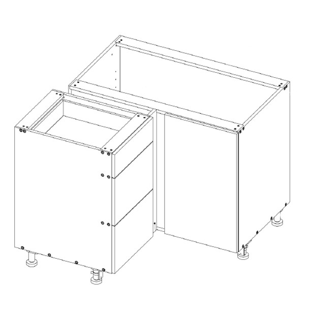 Blind Base 39 W X 34-1/2 H X 24 D - Standard  Series by Open Air Cabinets