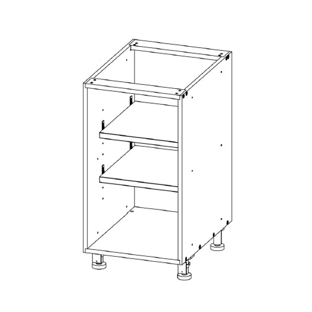 Open Base 12 W X 34-1/2 H X 24 D - Standard  Series by Open Air Cabinets