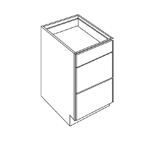 Drawer Base 12 W X 34-1/2 H X 24 D - Luxor Espresso Series by CNC