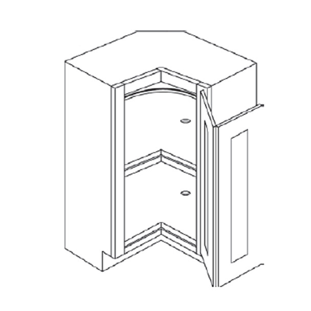 Lazy Susan Base 33 W X 34-1/2 H X 20 D - Luxor Espresso Series by CNC