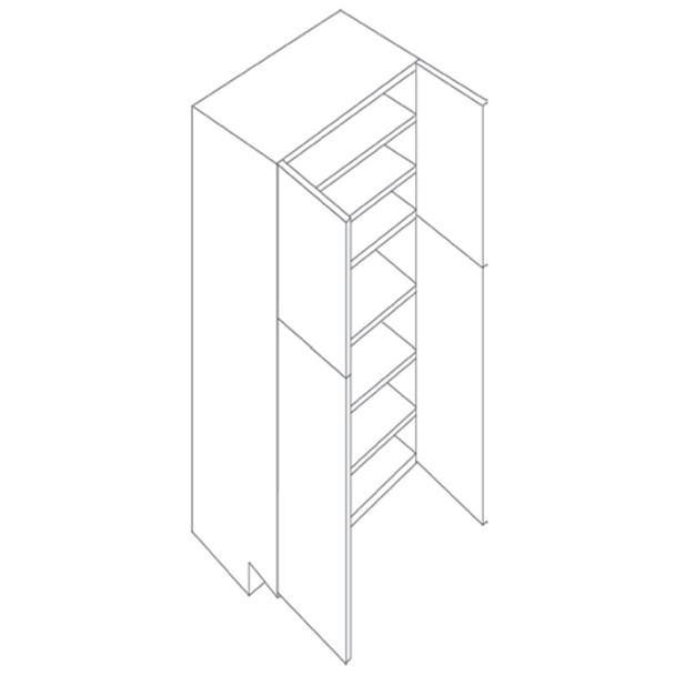 Utility Cabinet 24 W X 84 H X 24 D - Luxor Espresso Series by CNC