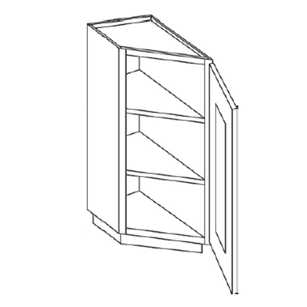 Angle Base End 24 W X 34-1/2 H X 12 D - Luxor Smoky Grey Series by CNC