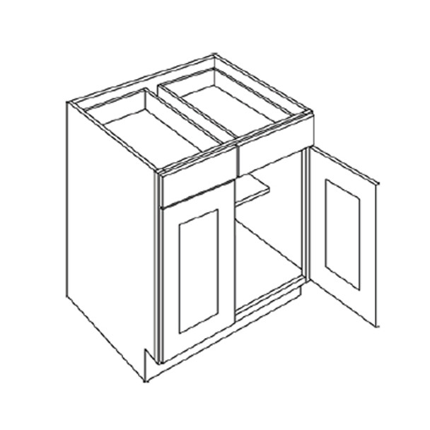 Base 30 W X 34-1/2 H X 24 D - Luxor White Series by CNC