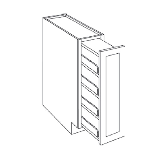 Spice Base 9 W X 34-1/2 H X 24 D - Luxor White Series by CNC