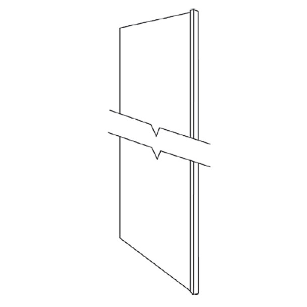 Refrigerator Panel 1-1/2 W X 84 H X 1/2 Th - Luxor White Series by CNC