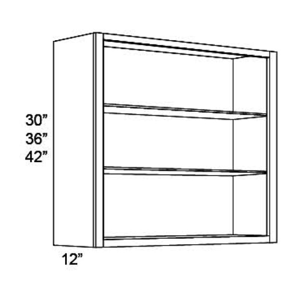 Wall No Door 15 W X 30 H X 12 D - Fusion Nickel Series by Fabuwood