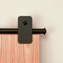 Basic Rectangle 8-Ft. Rolling Door Hardware Long Bracket Kit, Black