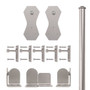 QG Rolling Door Castle 2 Hardware Long Bracket Kit Satin Nickel