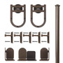 QG Rolling Door Horseshoe Hardware Long Bracket Kit Oil Rubbed Bronze