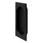 Flush Pull, 4'' x 1-3/4'', Powder Coat Black Finish