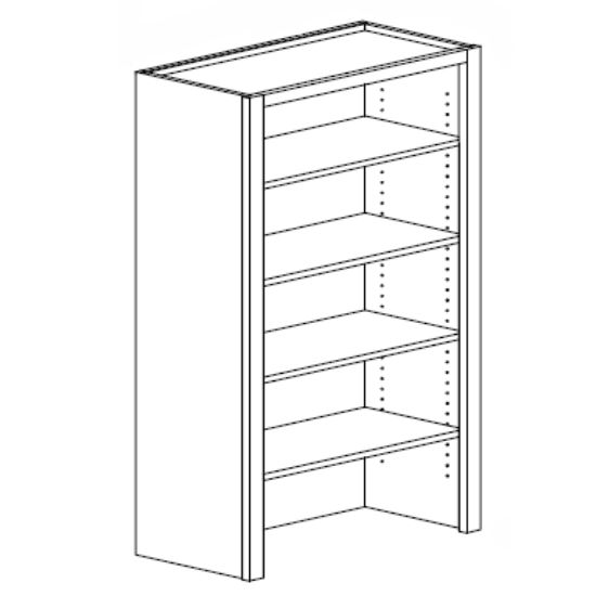 Desktop Bookcase 33 W X 60 H X 12 D - Niagara Acorn by Legend