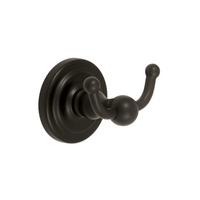 Double Robe Hook, R-Series, Paint Black