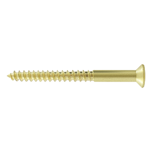 Wood Screw #12 x 2 1/2", Polished Brass