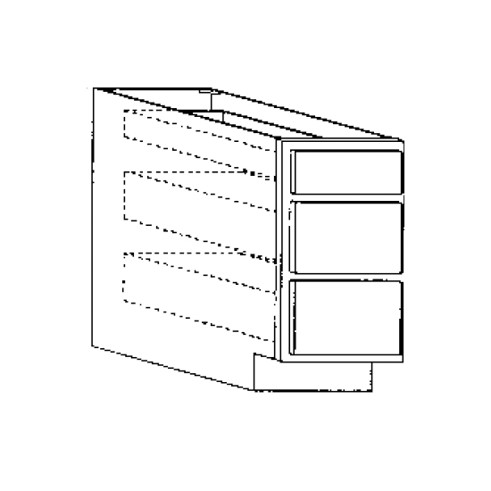 Vanity Drawer Base Cabinet 12 W X 34-1/2 H X 21 D - Niagara Acorn Series by Legend