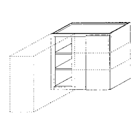 Blind Corner Wall Cabinet 24-28 W X 30 H X 12 D - Niagara Acorn Series by Legend (Blind left)