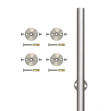 Stainless Steel Round Rail and Brackets