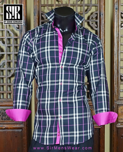 Black & Grey over Raspberry