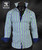 Marine Blue & Sea Green stripes over White