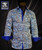 Sky Blue, Marine Blue, and White paisley over Marine Blue