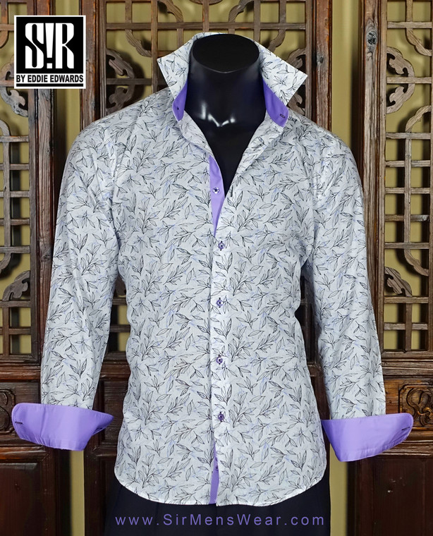 Black and Light Violet over White 