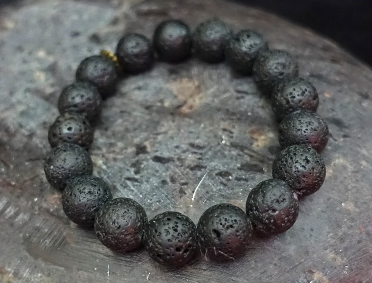 12 mm Nature Black Lava Stone