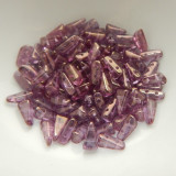 30 Beads -5x8mm Vexolo® 2-Hole Crystal Lilac Vega Luster Czech Glass