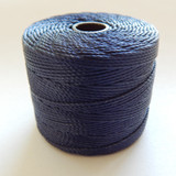 Navy Blue - S-Lon Tex 210 Nylon bead Cord, 77 Yards, 1 Spool, Kumihimo, Macrame, Crochet, Stringing