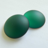 24mm Lunasoft Cabochon - Emerald Green - Quantity 1 - Luna Lucite Cabochon