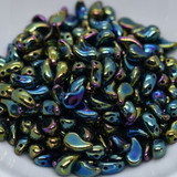 Zoliduo Right (30 Beads) Green Iris - Czech Glass