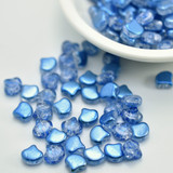 Ginko (35 Beads) - Slushy Blue Raspberry - 7.5mm x 7.5mm 2-hole Czech Glass by Matubo