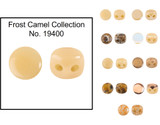 Choose Color - Kalos® par Puca® (50 beads) 2-Hole 4x3mm Drum Shape - Frost Camel Collection - Czech Glass