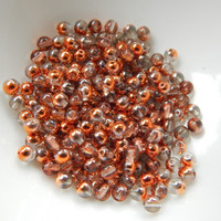 4mm Druk Rounds Crystal Sunset (100 beads) Czech Glass Beads