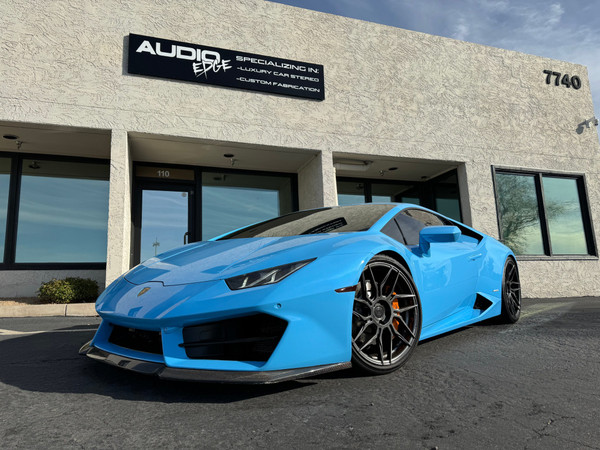 2017 Lamborghini Huracan audio build at Audio Edge in Scottsdale