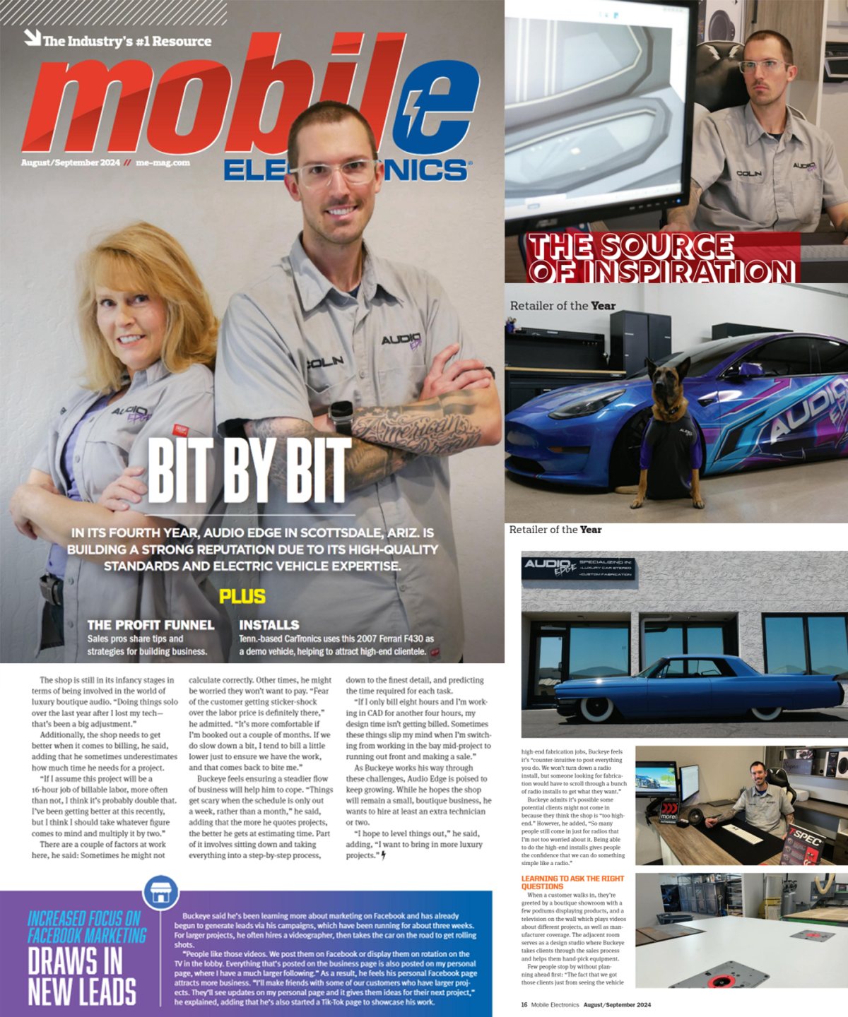 Mobile Enhancement magazine Retailer Spotlight feature on Audio Edge