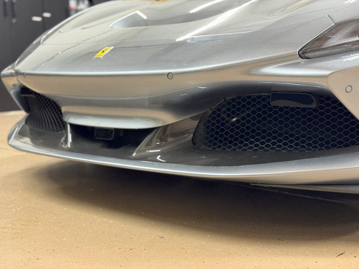 Radar sensor integration behind the Ferrari F8 front fascia