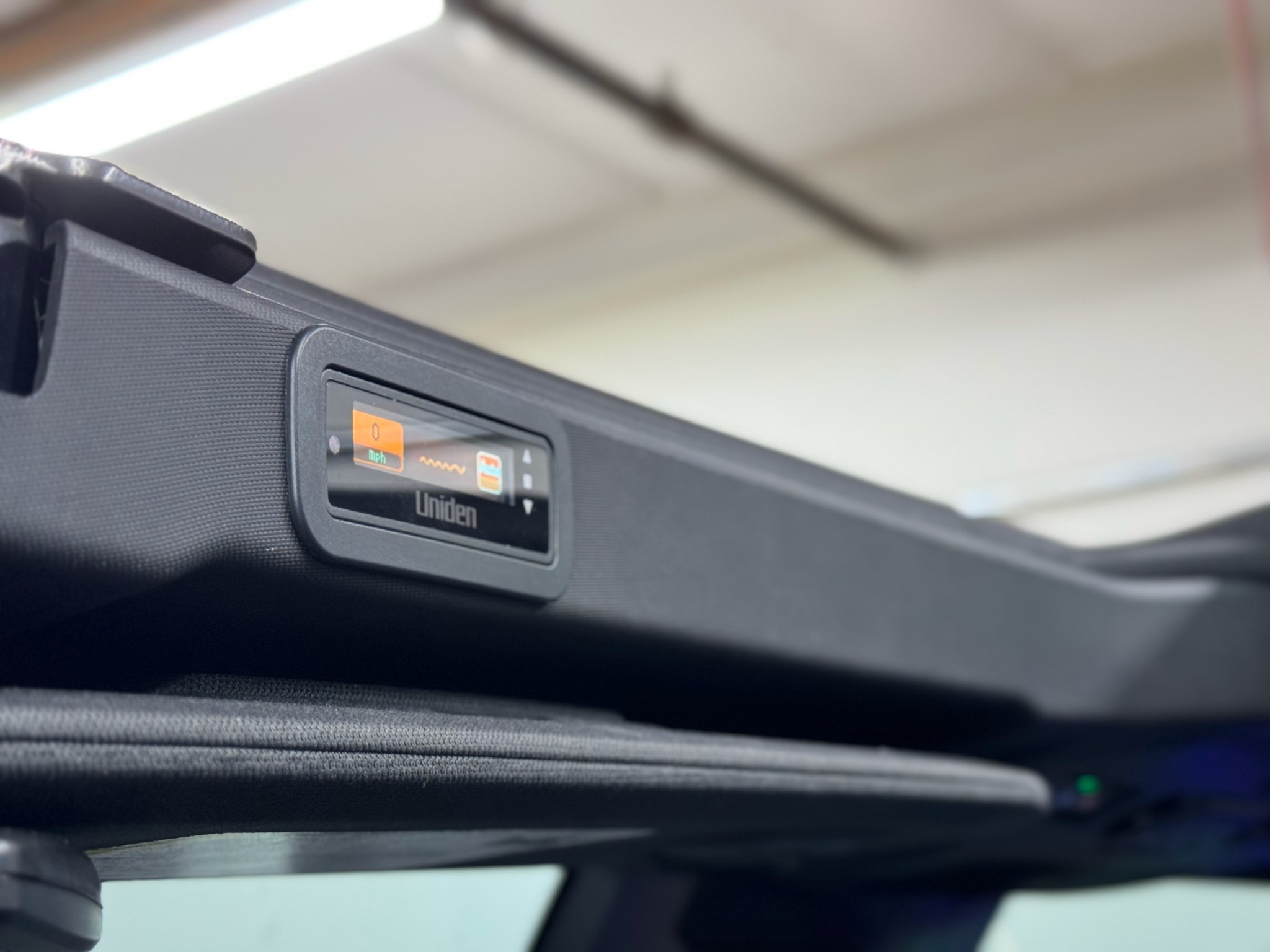 Uniden radar display integrated into the Hummer EV headliner
