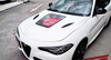 Carbon Fiber Hood with Tempered Glass for Alfa Romeo Giulia