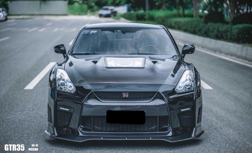Stage 2 Front Bumper & Front Lip for Nissan GTR GT-R R35 2008-2016 ...