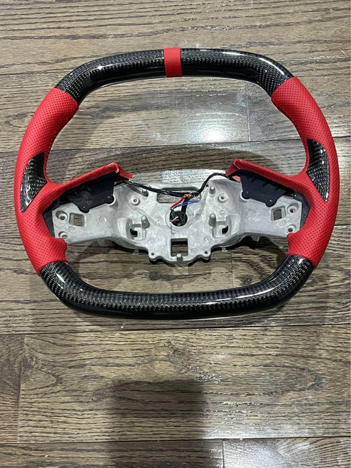 New 2020+  Corvette C8 Carbon Fiber Flat Top Sport Steering Wheel with heat