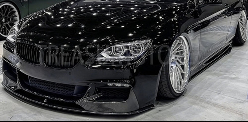 Carbon Fiber Front Bumper Add-on Lip Fits For 2012-2018 BMW F06 F12 F13 M6 Only