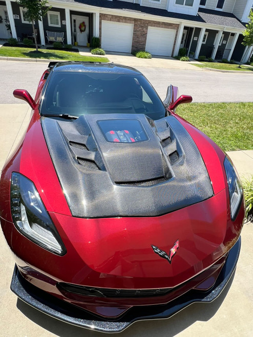 Carbon Fiber Glass Hood for C7  2014-2019 C7 Corvette Stingray & Z06