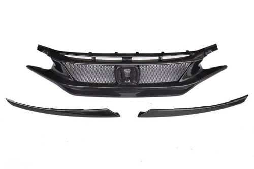 Carbon Fiber Front Grill & Eyelid for Honda FK8 Civic Type-R (2017-2022)