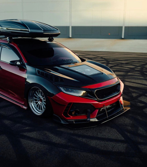 Carbon Fiber Glass Transparent Hood for Honda FK8 Type-R & 10th Gen Civic Carbon Fiber Glass Transparent Hood for Honda FK8 Type-R & 10th Gen Civic