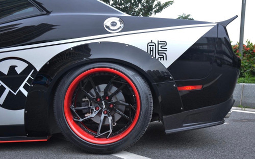 Wide Body Front & Rear Fender Flares Wheel Arches 8Pcs for Dodge Challenger 2007-2022