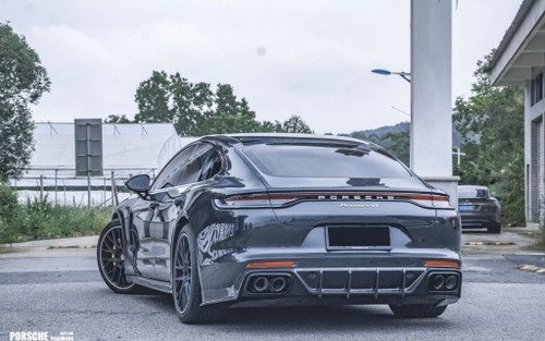 Carbon Fiber Rear Diffuser Ver.2 for Porsche Panamera 971 / Turbo / GTS 2017-ON Carbon Fiber Rear Diffuser Ver.2 for Porsche Panamera 971 / Turbo / GTS 2017-ON