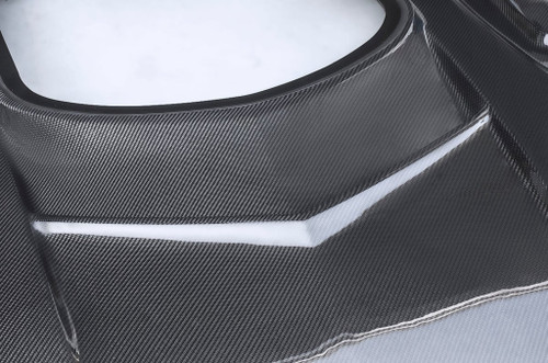 Carbon Fiber Glass Transparent Hood Stage 2 ( Raised 2 inches ) for Ford Mustang S550.1 2015- 2017 Carbon Fiber Glass Transparent Hood Stage 2 ( Raised 2 inches ) for Ford Mustang S550.1 2015- 2017