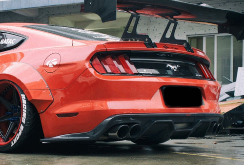 Carbon Fiber Rear Diffuser Style A for Ford Mustang 2015-2022 