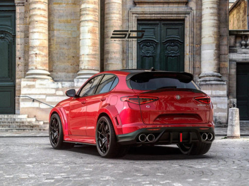 Carbon Pre-preg Carbon Fiber Rear Trunk Spoiler For Alfa Romeo Stelvio Carbon Pre-preg Carbon Fiber Rear Trunk Spoiler For Alfa Romeo Stelvio