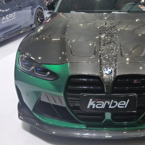 Carbon Dry Carbon Fiber Hood Bonnet & Front Bumper Nose Cover For BMW M3 G80 M4 G82 G83 2021-ON Carbon Dry Carbon Fiber Hood Bonnet & Front Bumper Nose Cover For BMW M3 G80 M4 G82 G83 2021-ON